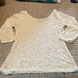 Lacy 3/4 sleeve  blouse